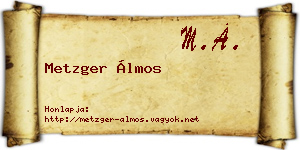 Metzger Álmos névjegykártya